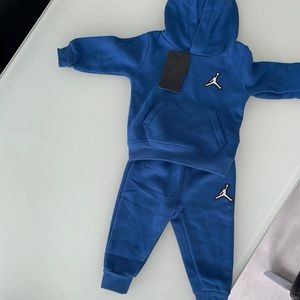 Blue Two piece 12 month Jordan baby set